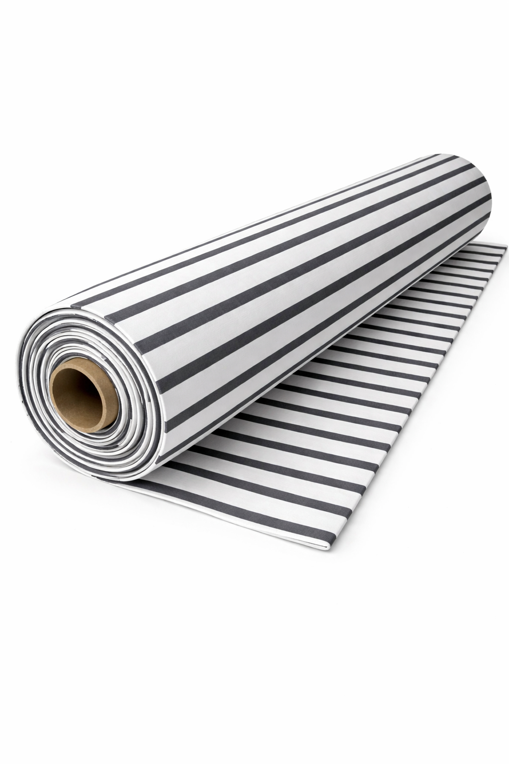 Black and White Horizontal Striped Woven Fabric